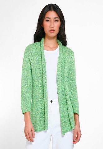 Peter Hahn Knit Cardigan in Green: front