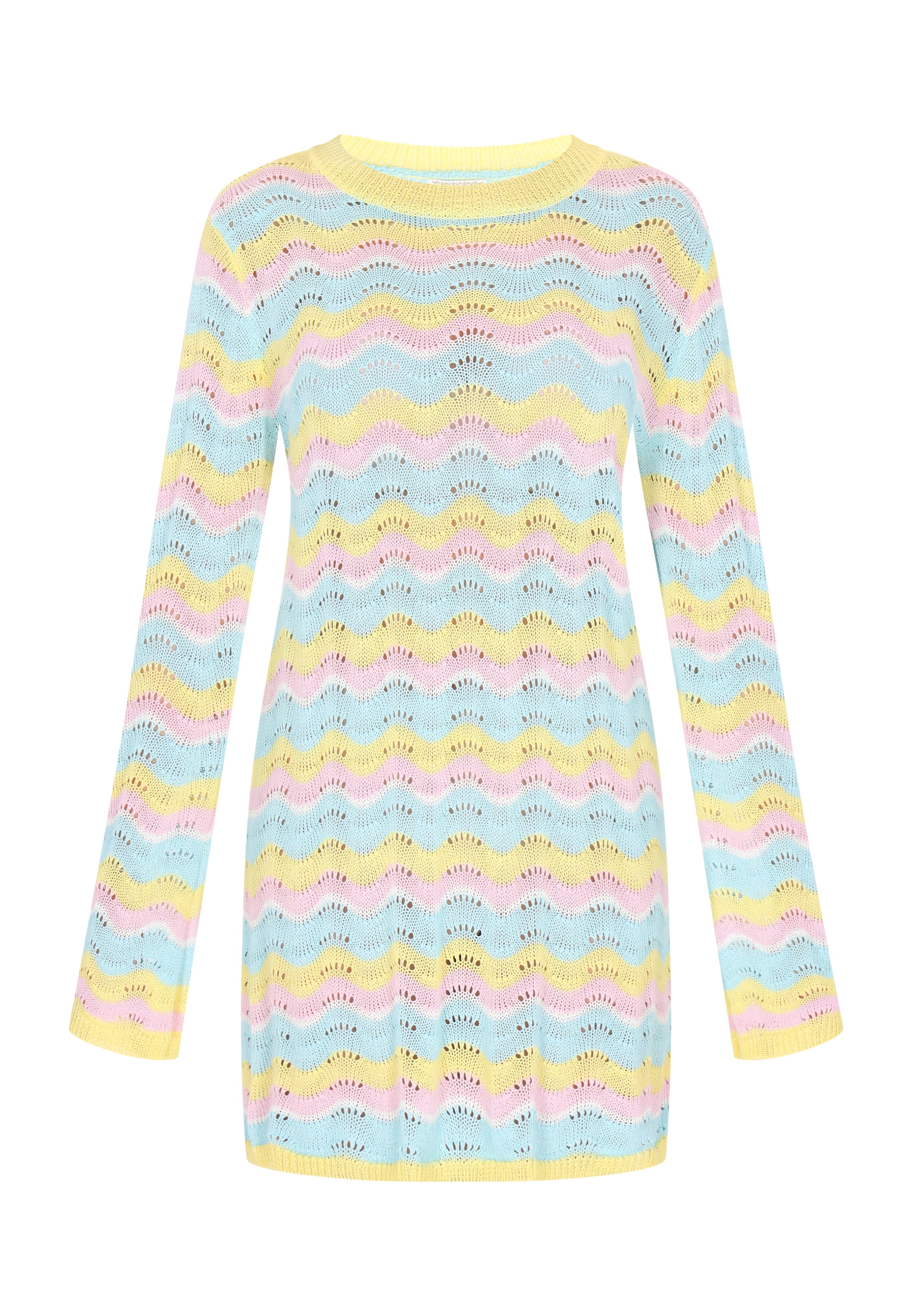 IZIA Úpletové šaty 'Festival' – žlutá: přední strana