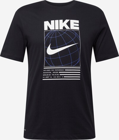 Tricou funcțional NIKE pe albastru / negru / alb, Vizualizare produs