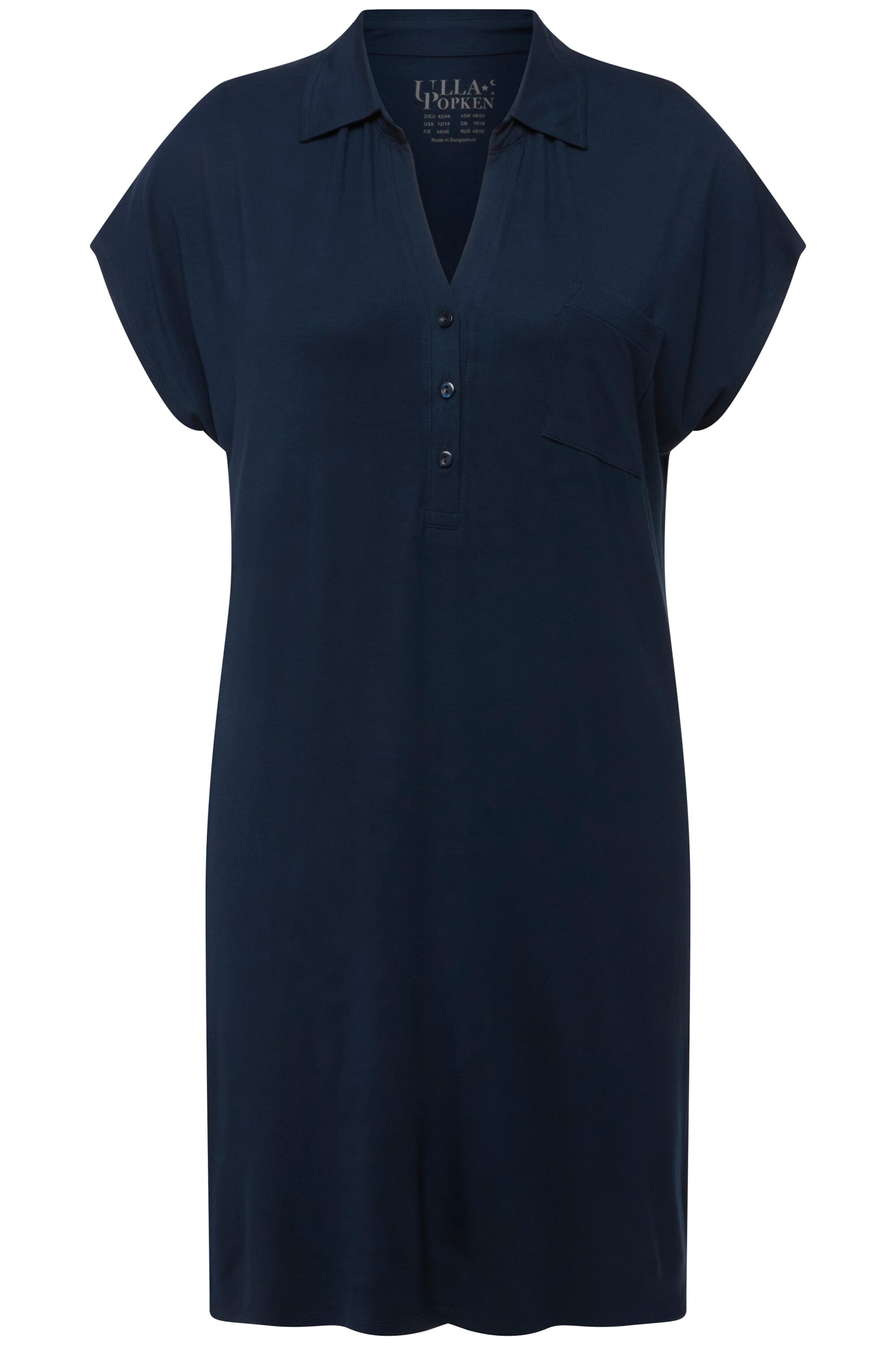 Ulla Popken Nachthemd in Blauw: voorkant