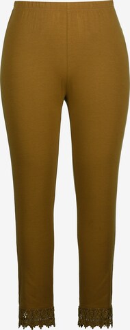 Ulla Popken Skinny Leggings (GOTS) in Braun: predná strana