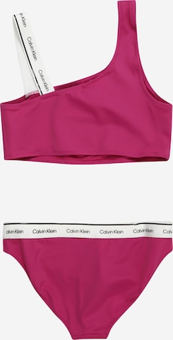 Calvin Klein Swimwear - Bustier Bikini 'Meta Legacy' en lila