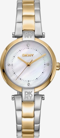 Ceas analogic de la DKNY pe auriu: față