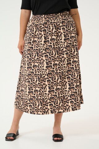 Jupe 'leona' KAFFE CURVE en beige : devant