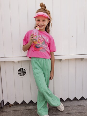 Looxs Revolution Wide leg Pants in Green: front