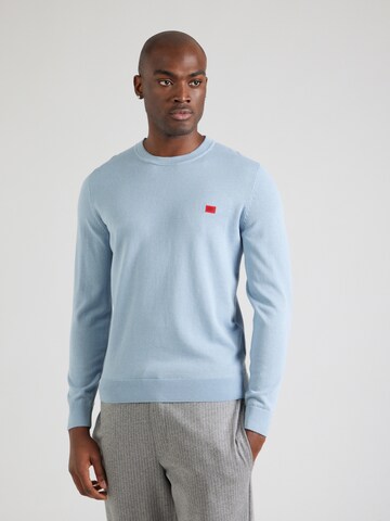 HUGO Trui 'San Cassius' in Blauw: voorkant