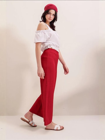Wide leg Pantaloni 'Strickhosen' di Bigdart in rosso