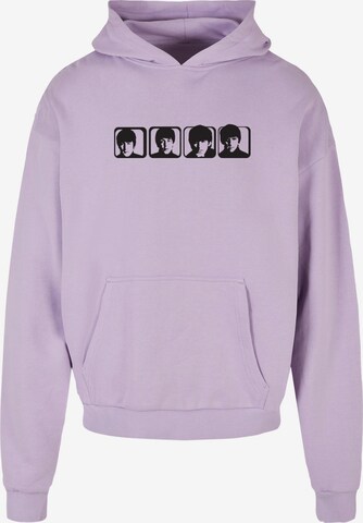 Merchcode Sweatshirt 'Beatles - Four Heads 2 Ultra' in Purple: front