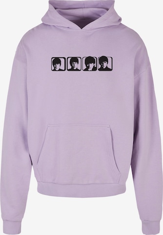 Merchcode Sweatshirt 'Beatles - Four Heads 2 Ultra' in Lila: predná strana