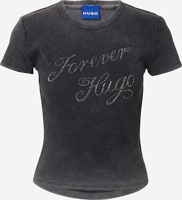 pilka HUGO Marškinėliai 'Dever_B': priekis