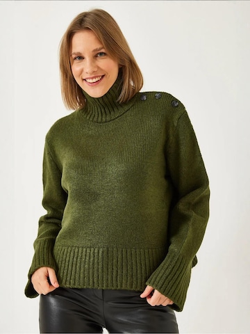 Bianco Lucci Oversized trui in Groen