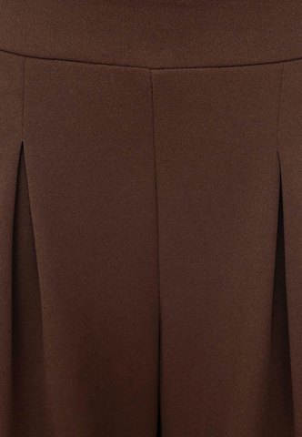 Zwillingsherz Loose fit Pleat-Front Pants in Brown