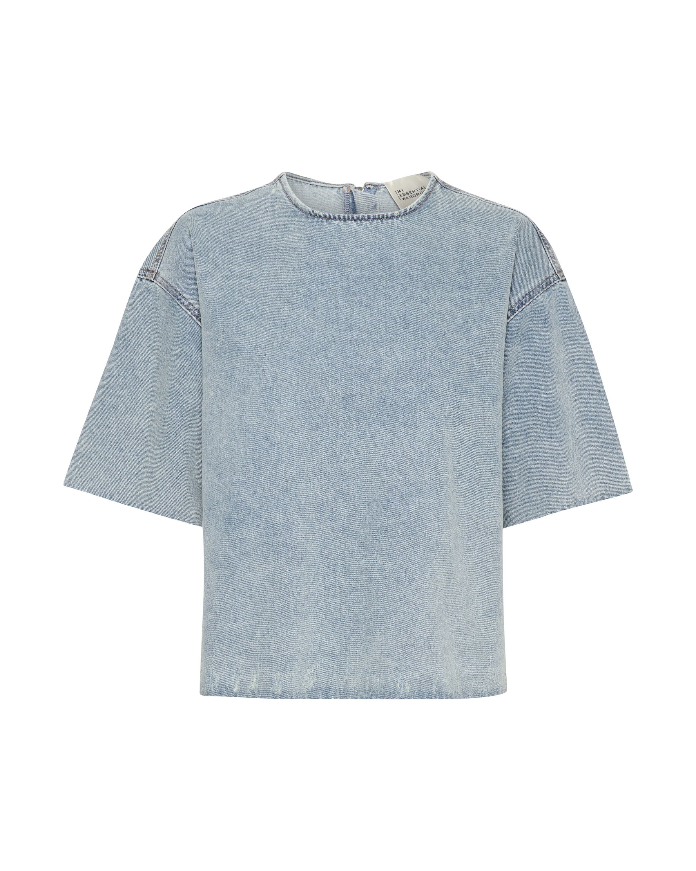 T-shirt oversize My Essential Wardrobe en bleu : devant