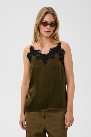 SOAKED IN LUXURY Top 'Irini Lace' w kolorze brązowy: przód