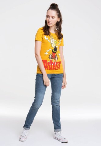 LOGOSHIRT T-Shirt 'Asterix der Gallier' in Gelb