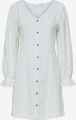 Robe 'Nally' SELECTED FEMME en blanc : devant