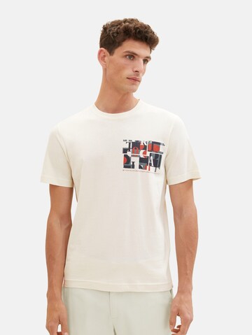 TOM TAILOR T-Shirt in Beige: predná strana