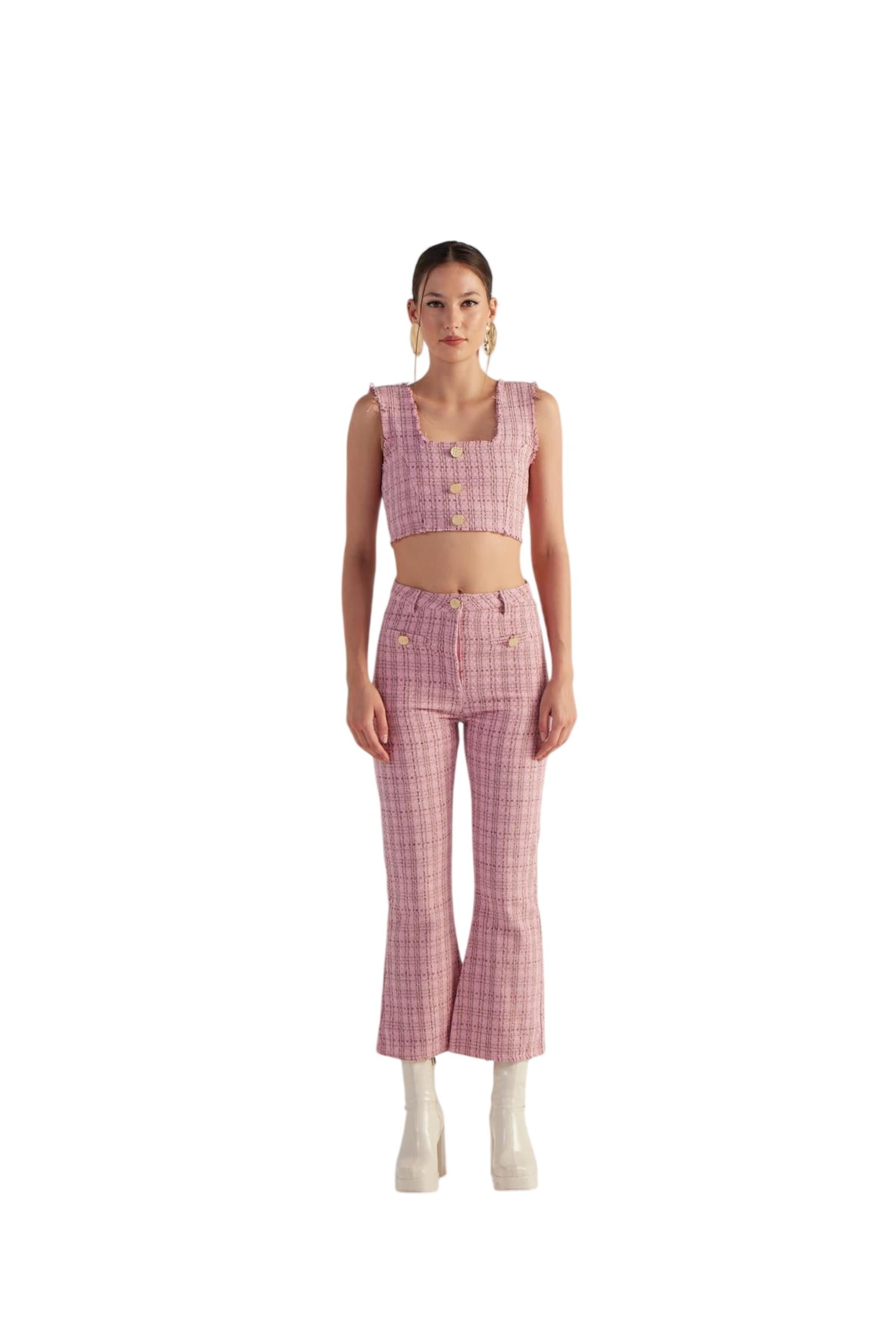 HOLLY LOLLY Flared Hose in Pink: Vorderseite