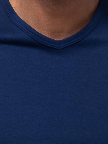 Mey Pyjama kurz 'Graphic Stripes' in Blau