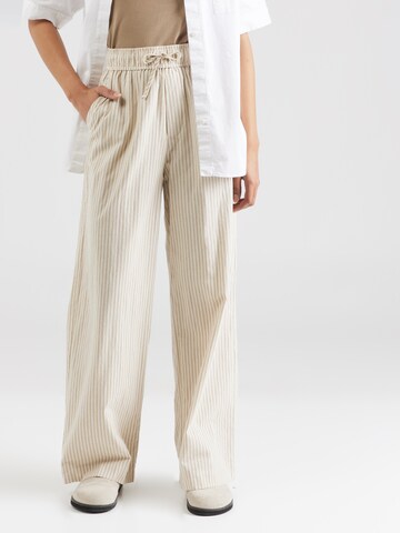 mbym Wide leg Broek 'Grasielle' in Beige: voorkant