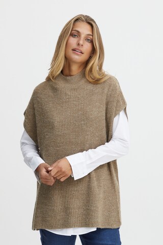 Fransa Poncho 'FRERETTA' in Braun: Vorderseite