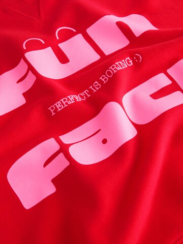 Next Sweatshirt 'Fun Fact' in Red