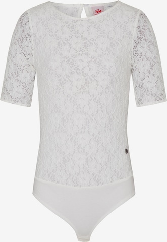 SPIETH & WENSKY Trachtenbody Fidelis in Weiß: Vorderseite