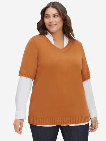 SHEEGO Sweater in Brown: front