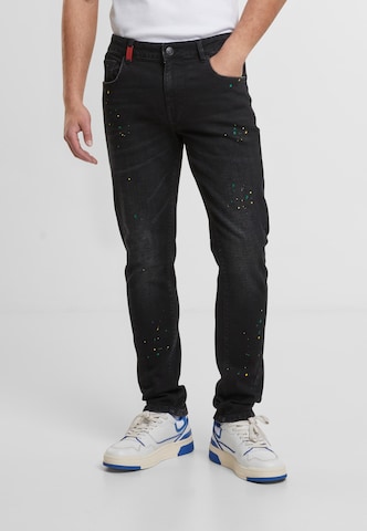 2Y Premium Slimfit Jeans 'Raul' in Zwart: voorkant