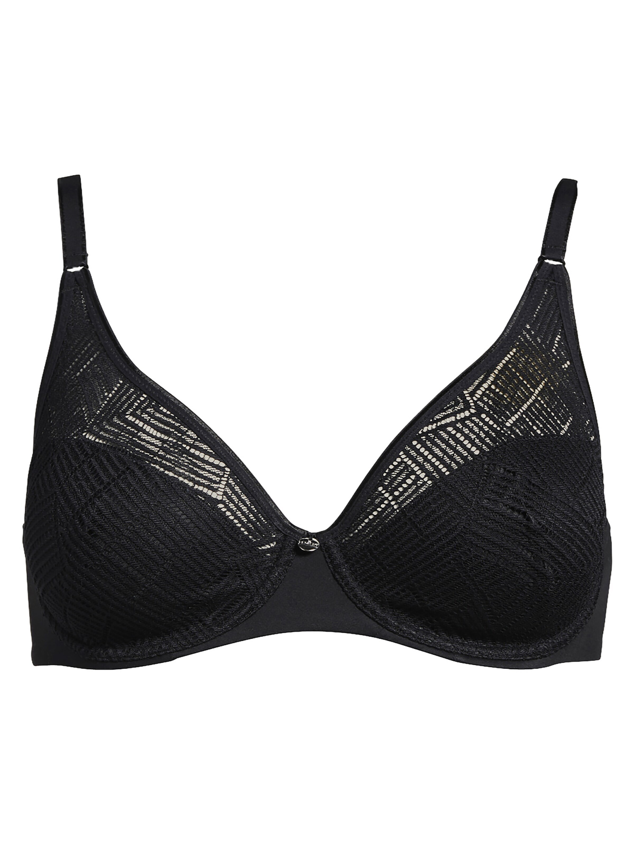 Chantelle T-shirt BH 'Easy Feel Emma' in Zwart: voorkant