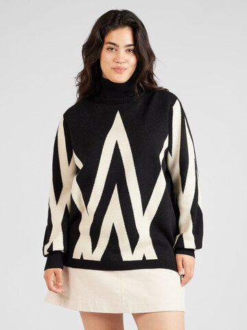 Pull-over 'RAY' Object Curve en noir : devant