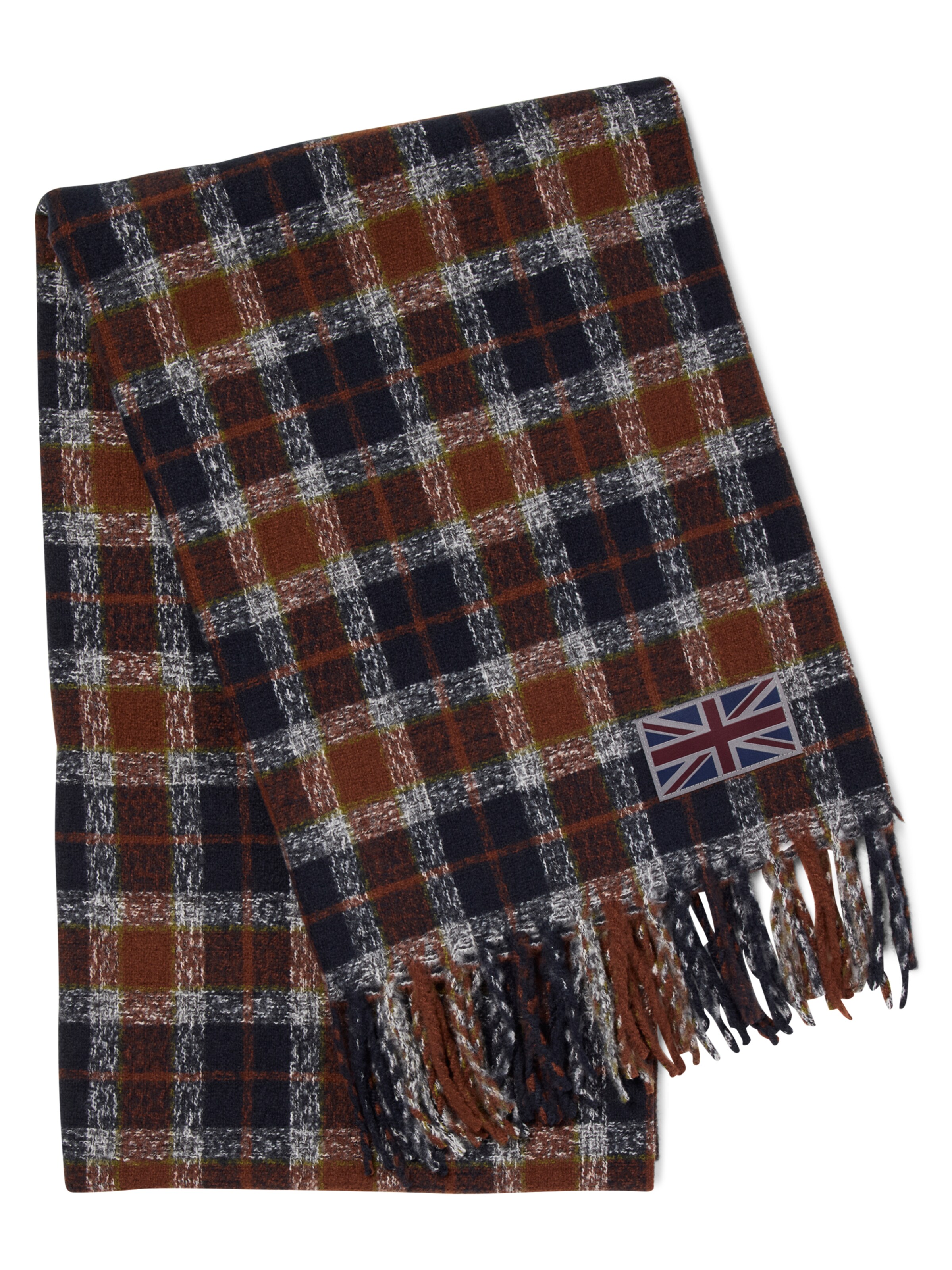 Finshley & Harding London Scarf in Brown: front