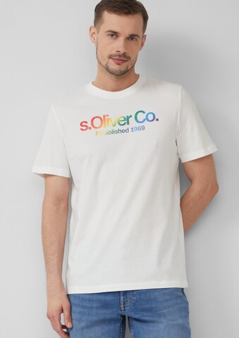 T-Shirt s.Oliver en blanc : devant