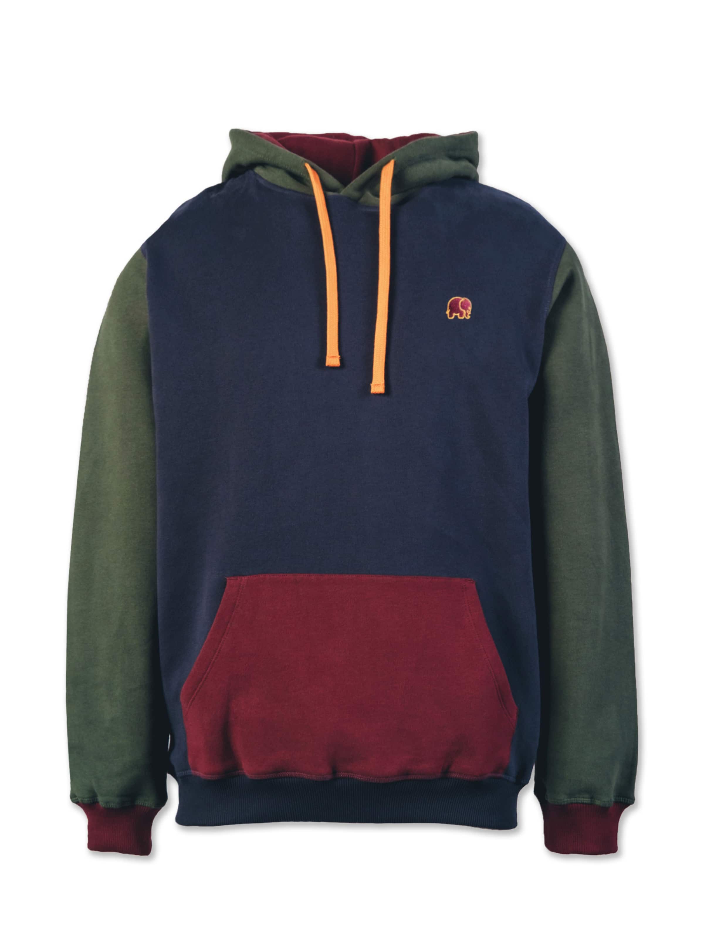Trendsplant Sweatshirt ' COLOR BLOCK ' i blå: framsida