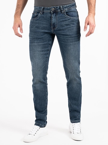 Slimfit Jeans 'Mailand' de la Peak Time pe albastru: față