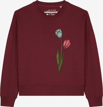 Watapparel Sweatshirt 'Blume In Wasserfarbe 05' in Red: front