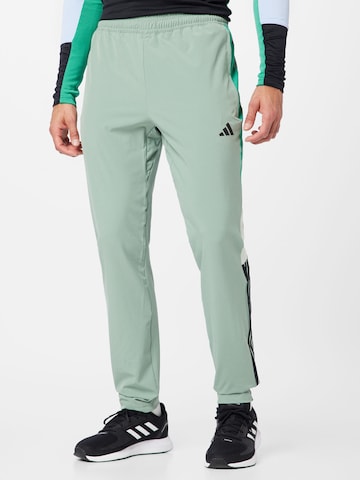 ADIDAS PERFORMANCE Regular Sports trousers 'Colorblock 3-Stripes' in Green: front