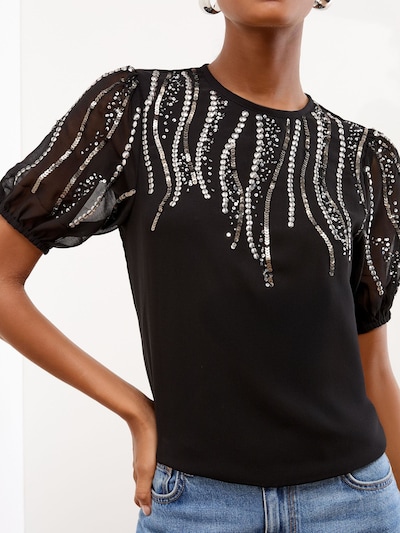 Lipsy Bluza u crna / srebro, Pregled proizvoda