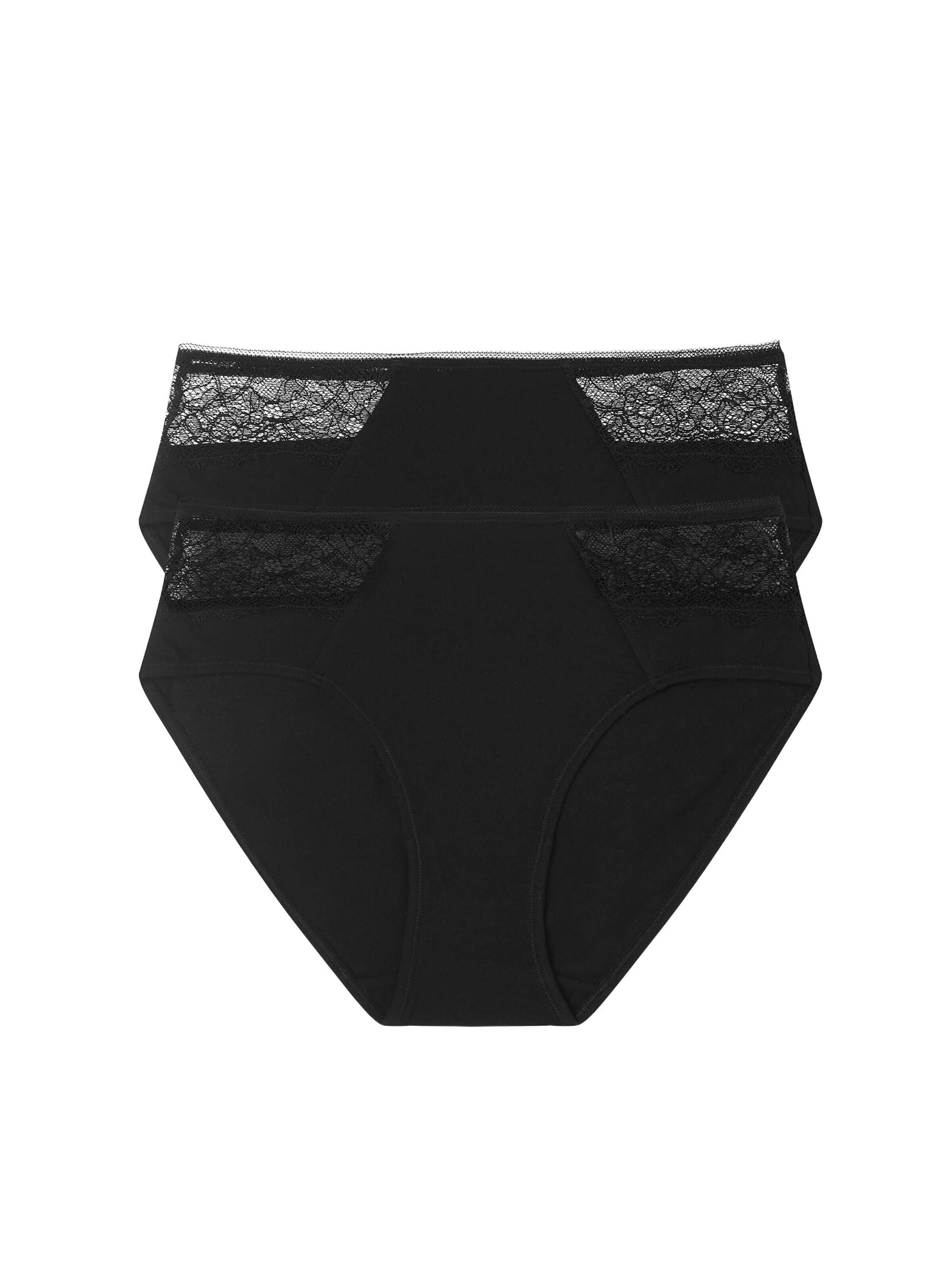 Henderson - Panti 'Taillenslip Hally im 2er Pack, leichter Shaping Effekt, hohe Leibhöhe S' en negro: frente