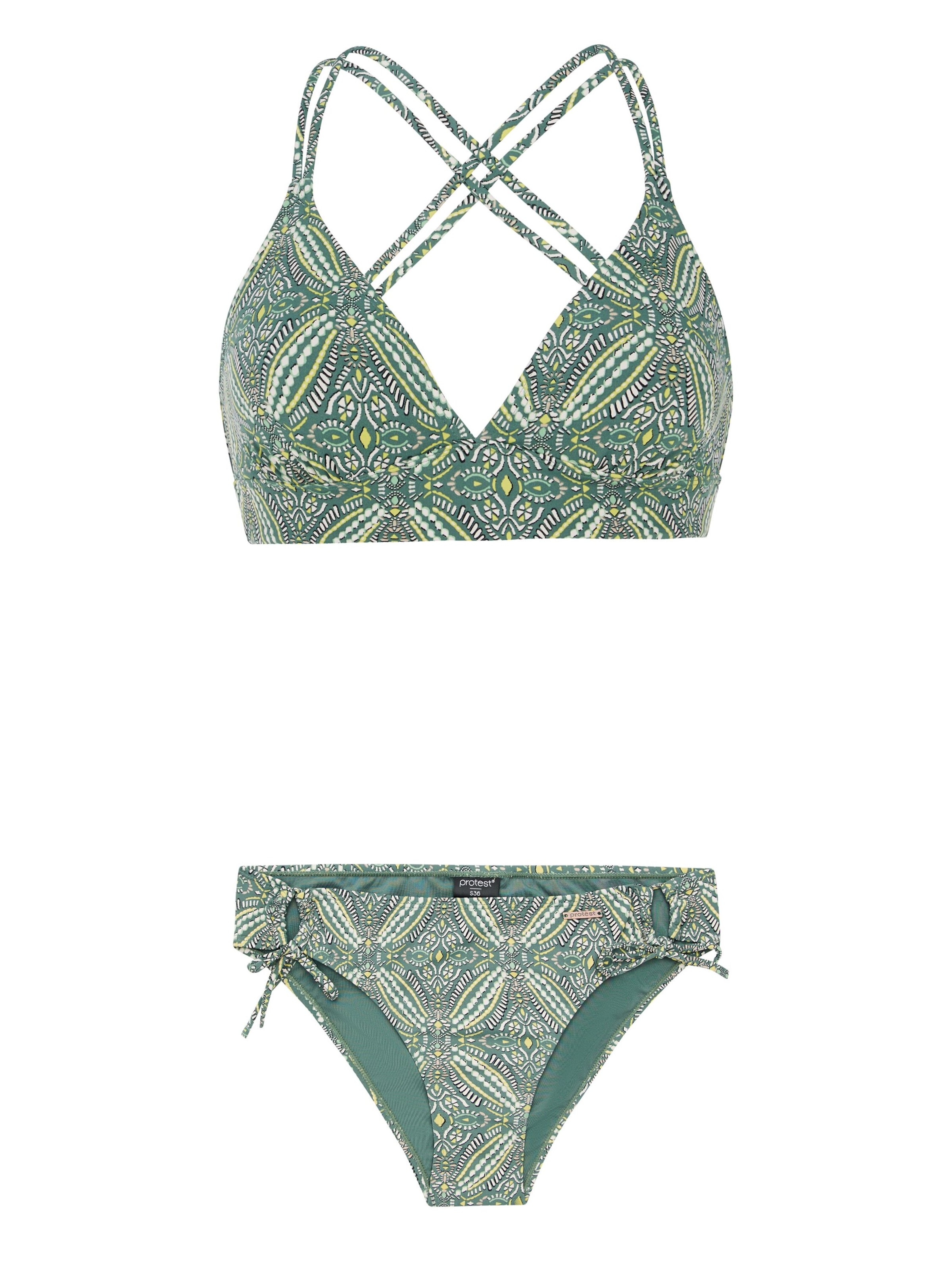 PROTEST Triangle Bikini 'PRTGoofy' in Green: front