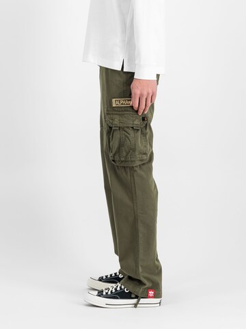 ALPHA INDUSTRIES Regular Cargo Pants 'Jet' in Green