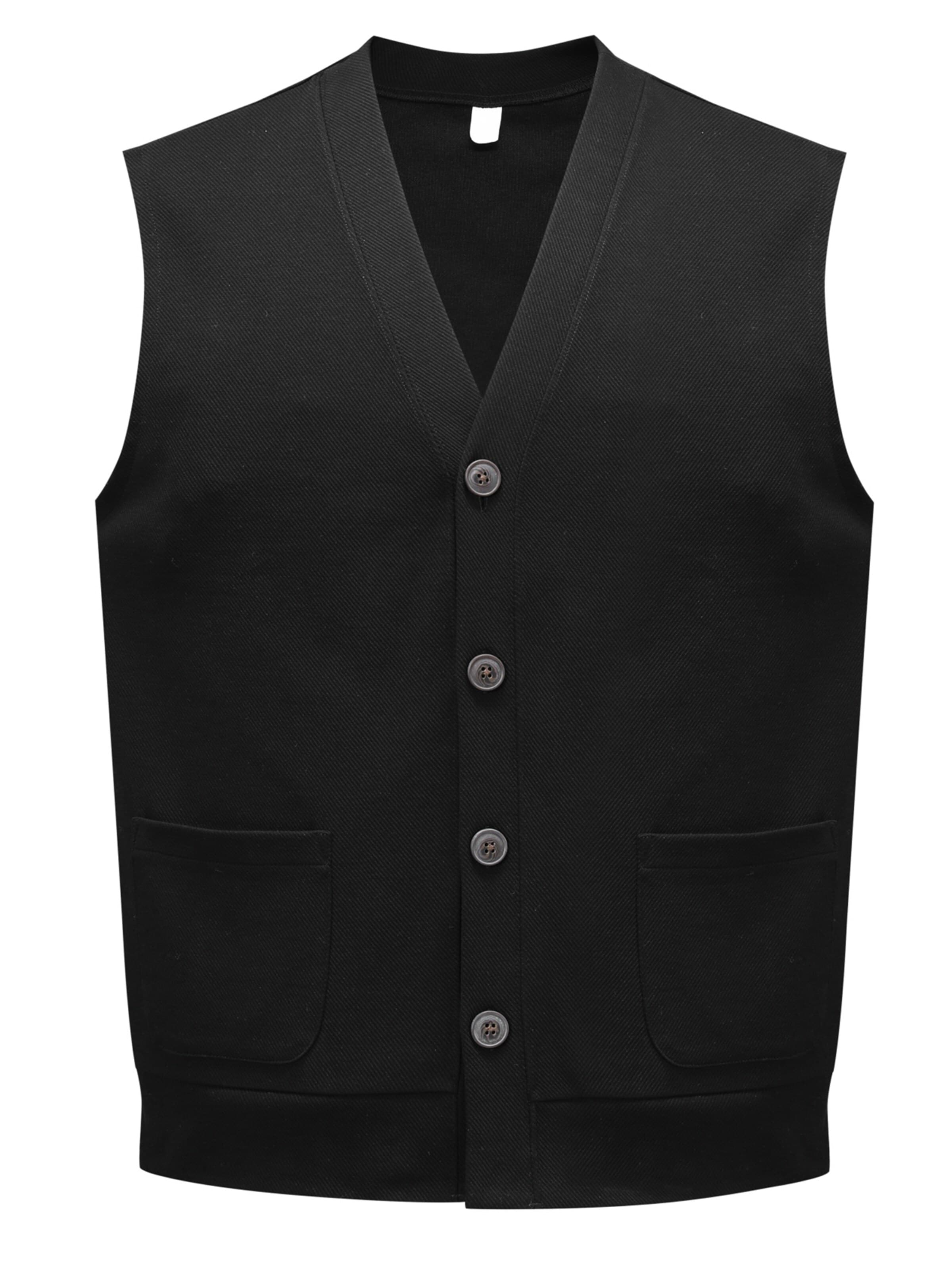 ALLTHEMEN Strickjacke 'Schräglicht'‌‌‌‌‌ in Schwarz