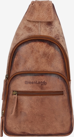 Greenland Nature Crossbody Bag 'Mascu & Line' in Brown: front