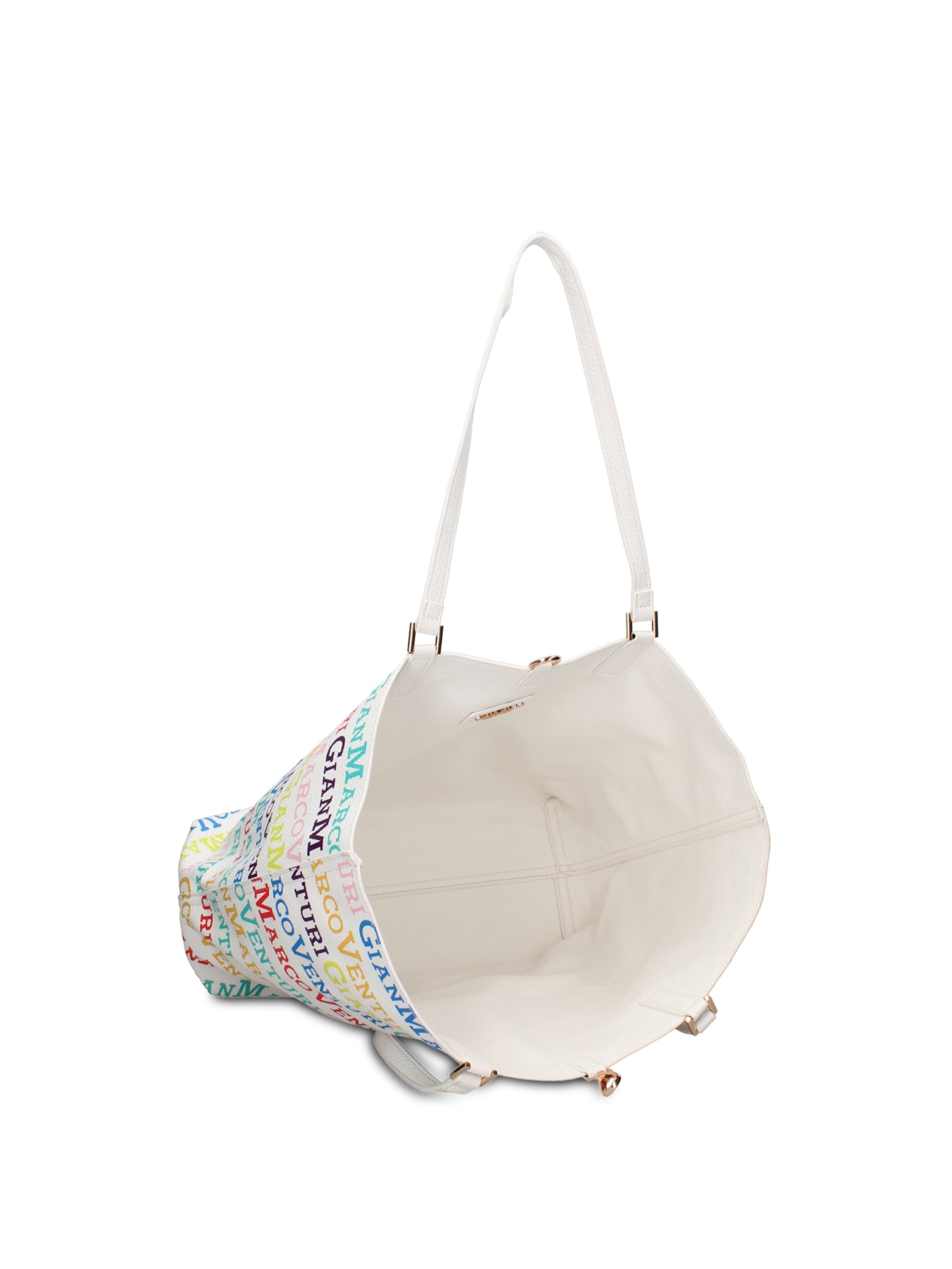 Shopper 'Shopper Elegante Pelle Vegana Gianmarco Venturi - Borsa Donna Versatile' di GianMarco Venturi in bianco