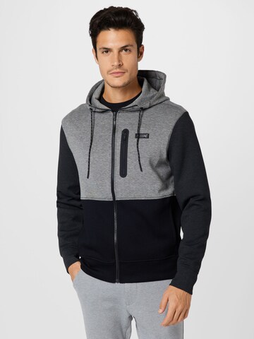 American Eagle Zip-Up Hoodie in Grey: front