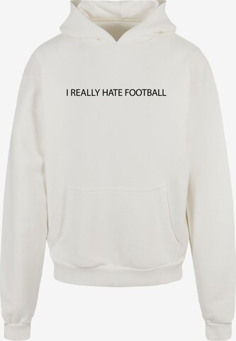 Merchcode Sweatshirt' Hate Football' in Weiß: predná strana