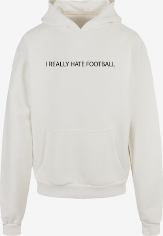 Merchcode Sweatshirt ' Hate Football' in White: front