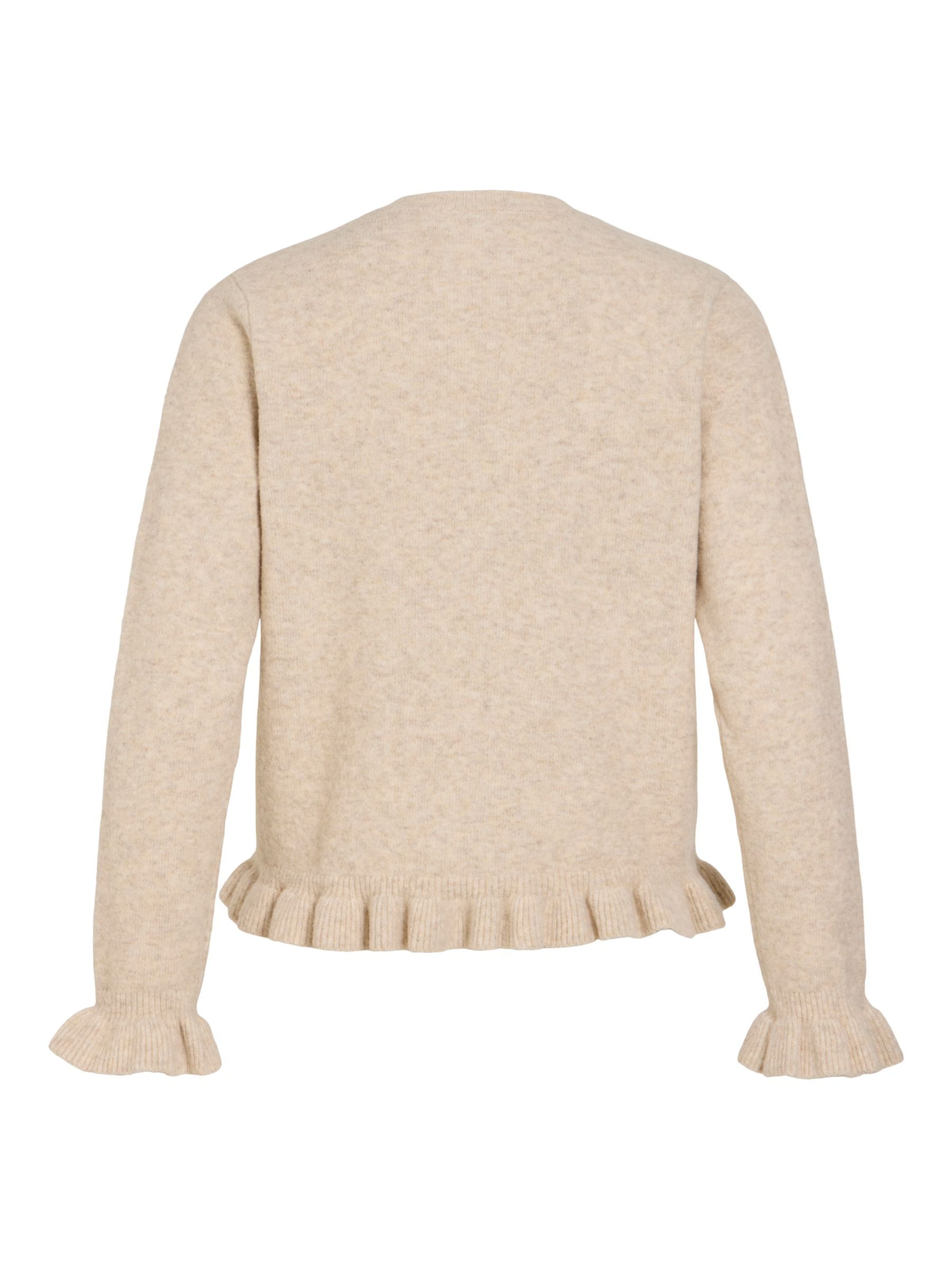 VILA Gebreid vest 'VIJacia' in Beige