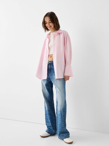 Chemisier Bershka en rose