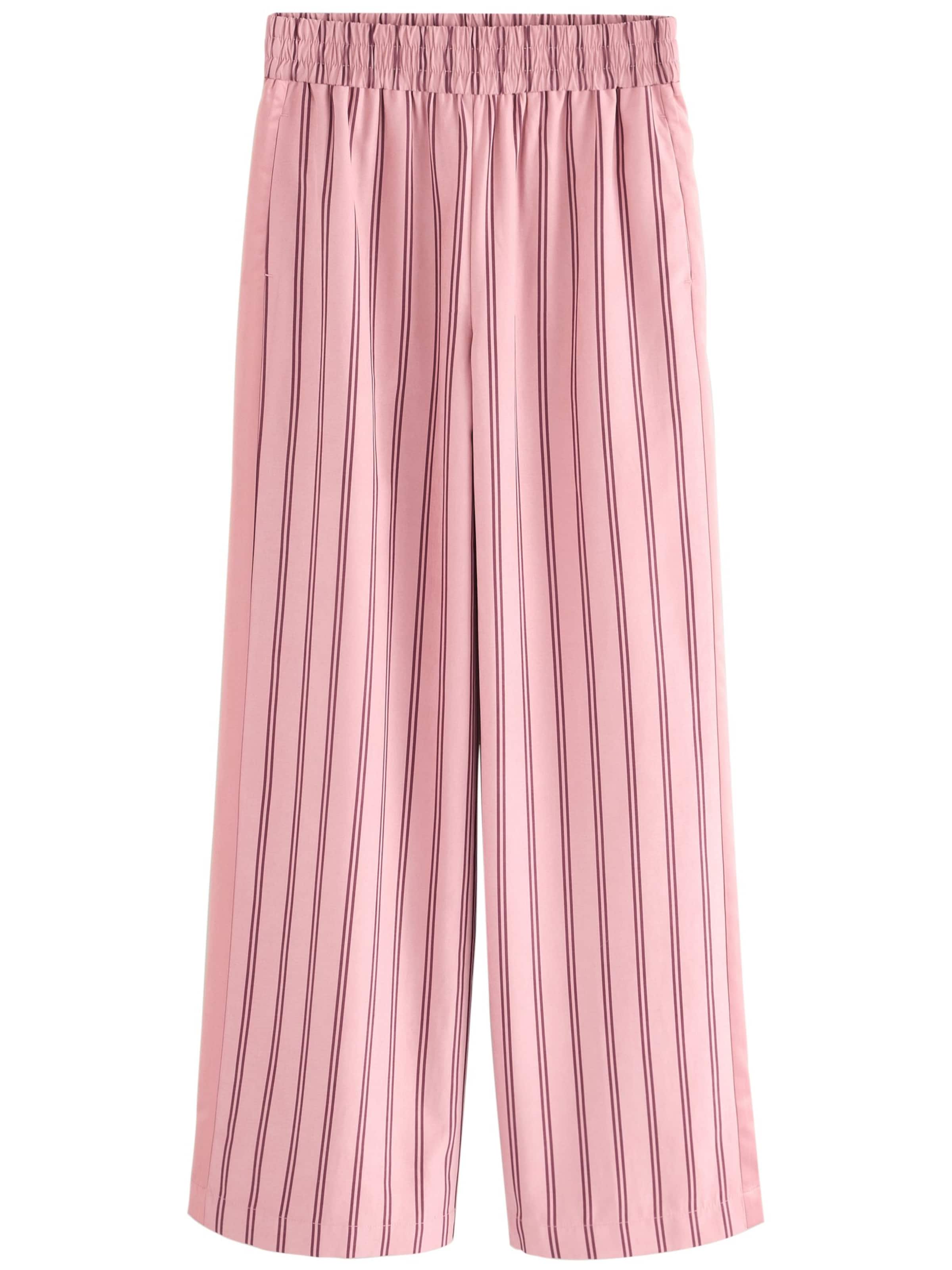 Next - Perna larga Calças em rosa: frente